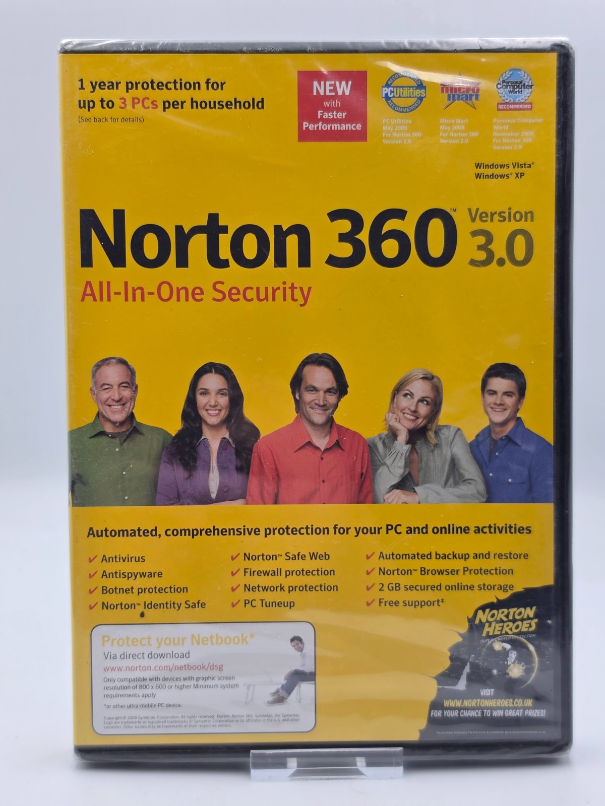 Norton 360 Version 3.0 (PC) (Clean Tested Disc)