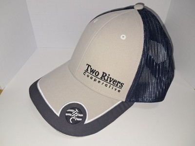 Two Rivers Co-op Trucker Cap Hat Mesh Adjustable Collectors Agriculture 