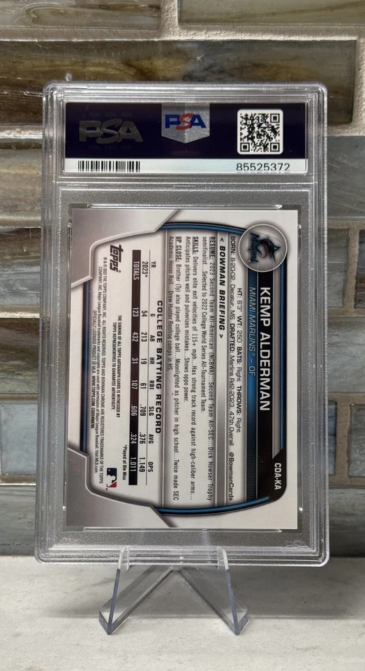 💥Kemp Alderman💥2023 Bowman Draft Chrome 1st Auto PSA 10🔥 - Image 2 of 2