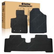 Velour Frontrear Floor Mats Carpet For 2009 2010 Toyota Yaris Anti-slip Black