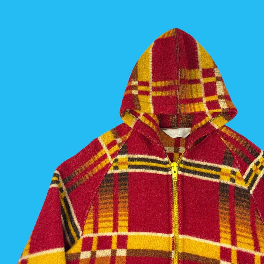 Woolrich 70s Native Pattern Wool Nylon Blanket Pa… - image 1