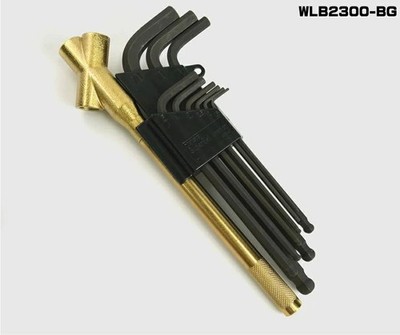 WISE WLB-2300-BG KUROKIN Ball End Hex Key 9 Piece Set with Triple Handle Japan