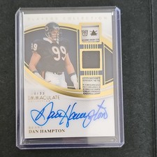 Panini Immaculate 2025 Dan Hampton Players Collection Autograph Patch Bears /99