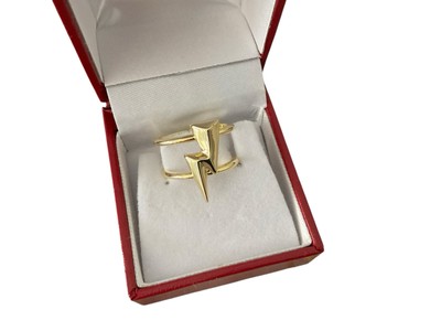Kendra Scott Lightning Bolt Gold Ring Size 6