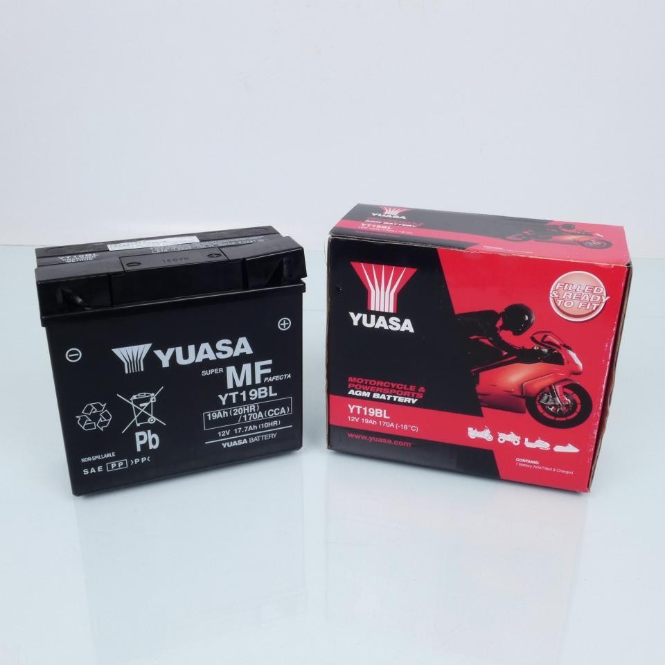 Batterie SLA Yuasa YT19BL-BS pour moto BMW K1600 GTL 2011-2015 12V 19Ah