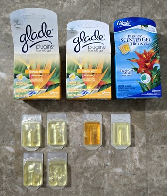 NOS Vtg Glade Plugin Refills Tropical Mist, Apple Cinnamon, Berry Bliss 15 Total