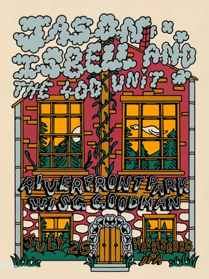 #ad #ad Colorful Illustrated Poster Of A Brick House With Vines And Bold Typography $49.99