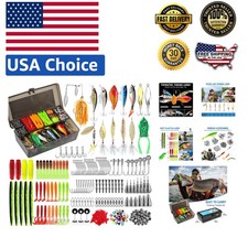 Compact 292PCS Tackle Box with Various Lures & Accessories - Fishing Made Easy