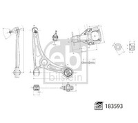 Lenker, RadaufhäNgung Febi Bilstein 183593 Unten FüR Kia