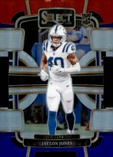 2023 Panini Select #42 Jaylon Jones Red and Blue Prizms Die Cuts