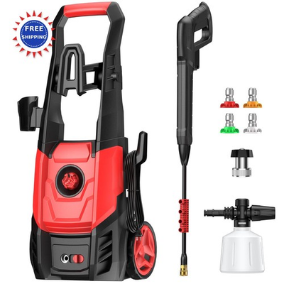#ad Pressure Washer Electric Power with Foam Cannon amp; 4 Quick Connect Nozzles High $119.99