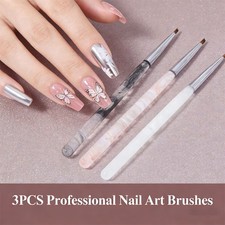 3 PCS Nail Art Design Dotting Painting Drawing Polish Brush Pen Tools Acrylic