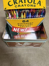 vintage Crayola Crayons Box 64 colors built in sharpener