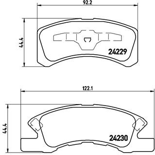BREMBO P 16 011 Brake Pad Set, disc brake for DAIHATSU,MITSUBISHI,NISSAN,PERODUA