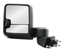 Driver Left Side Door Towing Mirror Power Heated Glass Chrome Driver LH Side