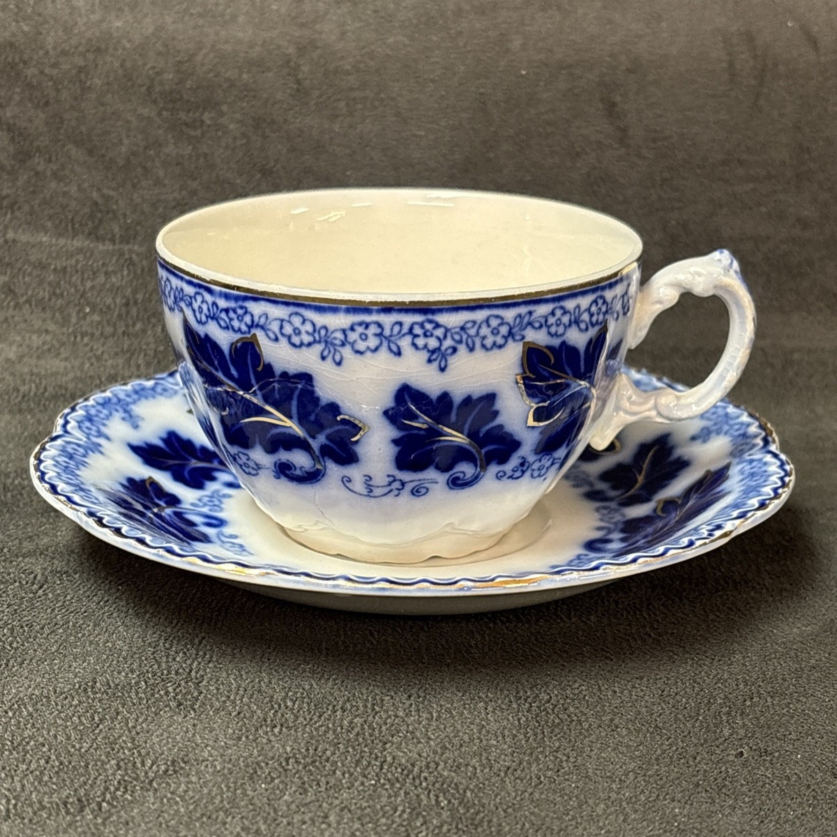 Johnson Brothers NORMANDY Flo Blue Cup and Saucer Set #4 | eBay
