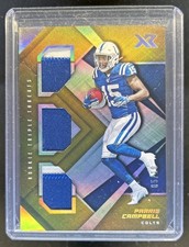 2019 Panini XR Parris Campbell Rookie Triple Threats Patch Gold RC #/10 Colts