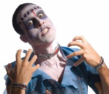 Zombie Zippers Prosthetic Wound Scar Fancy Dress Halloween Costume Accessory