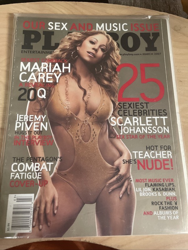Playboy Magazine March 2007 Mariah Carey Scarlett Johansson Jeremy Piven