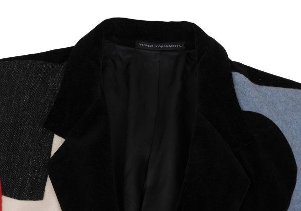 Y's for men Geometric patchwork velor jacket with… - image 3