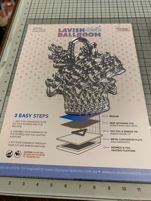 Couture Creations Lavish Ballroom Blumenkorb Cut, Foil & Emboss Die Ref15844