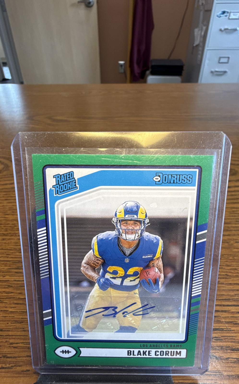 2024 Panini Donruss - Rated Rookie Blake Corum #322 Green Autographs (AU, RC)