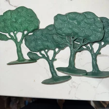 Plasco Rel 1950s-1960s Soft Plastic Trees Qty 4