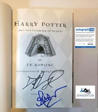 DANIEL RADCLIFFE AND RUPERT GRINT AUTOGRAPH SIGNED HARRY POTTER BOOK ACOA
