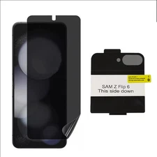 TPU Privacy Anti-Spy Screen Protector/Camera Lens For Samsung Galaxy Z Flip7 6 5