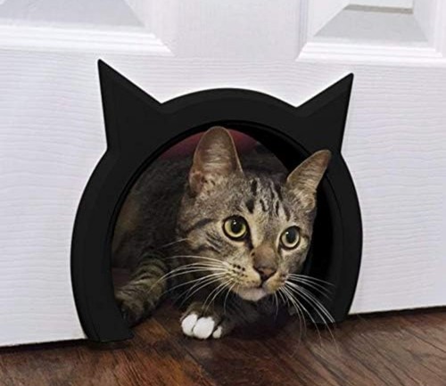 **BRAND NEW** Cat Door Interior Kitty Door Kitty Pass *BLACK*