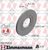2X Bremsscheibe Zimmermann 250.1359.20 2 Bremsscheiben FüR Ford