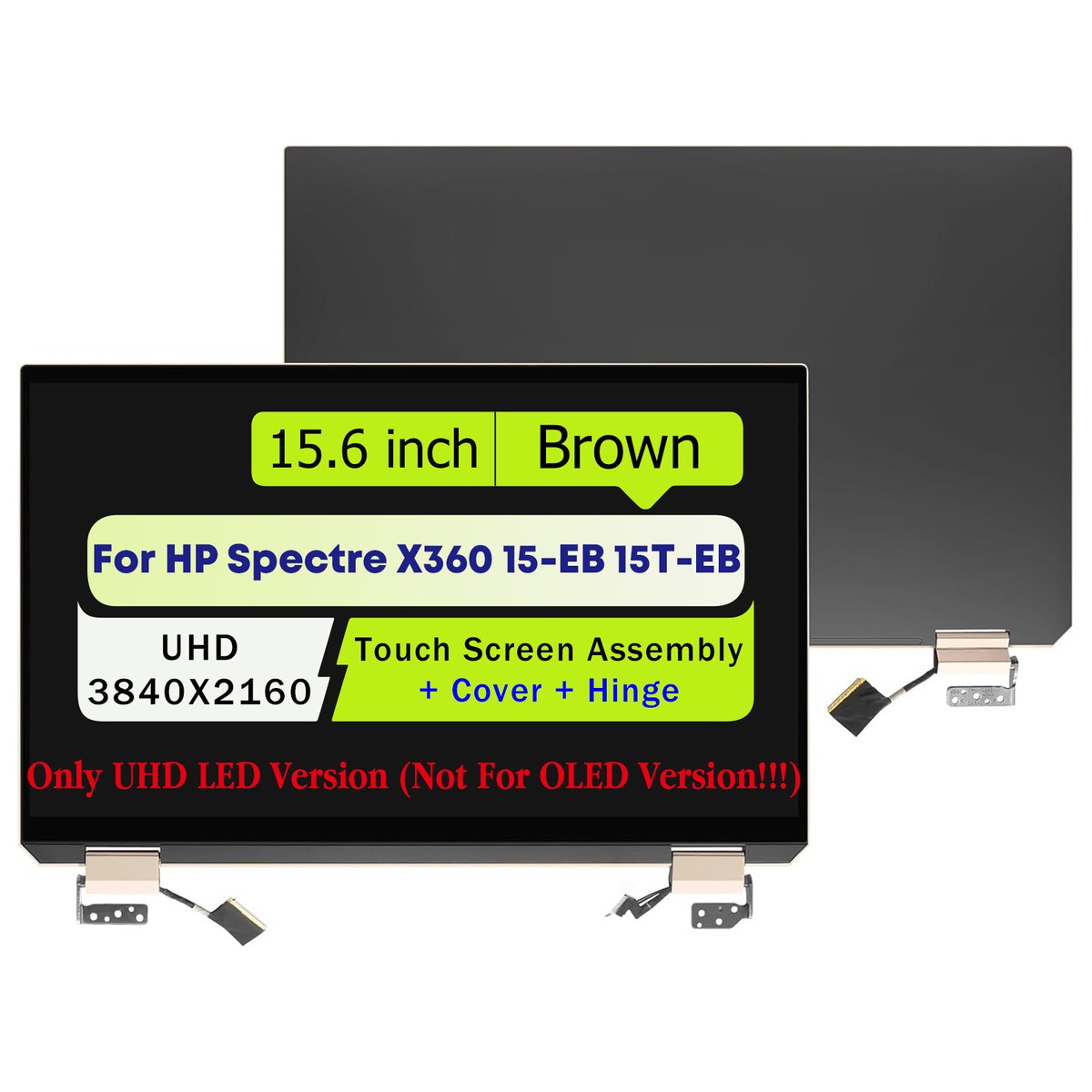 For HP Spectre X360 15-EB0043DX UHD LCD Touch Screen Full Assembly