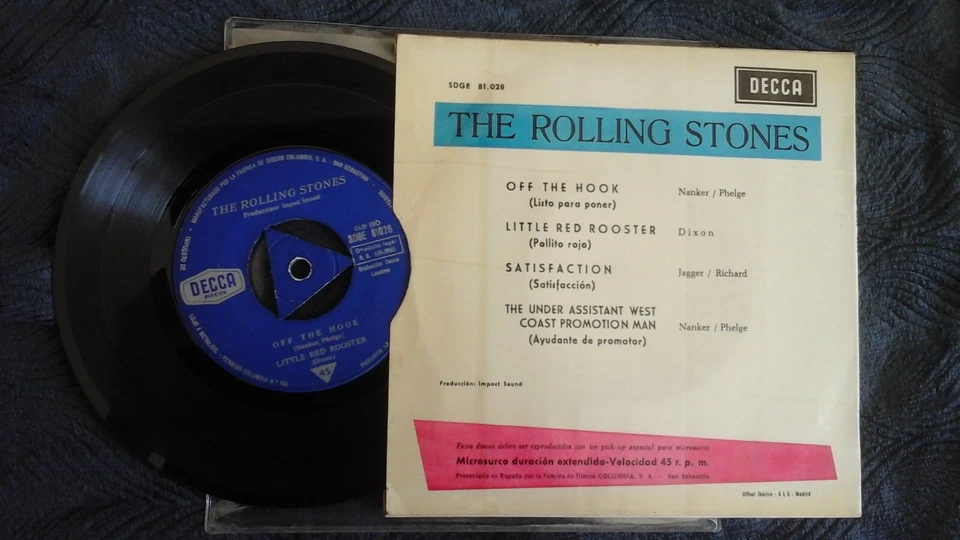 THE ROLLING STONES- SATISFACTION - DECCA 81028- EP - 1965-SPAIN - VG++ - Photo 2/2