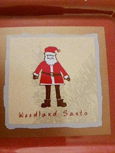 Santa Decorative Plate "Woodland Santa"" 5"×5" bx t - Picture 3 of 6