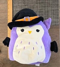 12" Squishmallow Holly Owl Witch hat Halloween Trick Or Treat Bag See Pics/Descr