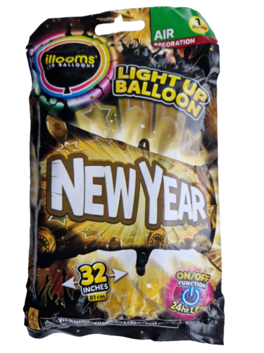 Illooms Light Up Balloon - New Year - On/Off Function - Foto 1 di 2