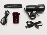 Axa Compactline 20 Usb Led Scheinwerfer Beleuchtung + RüCklicht Led Greenline
