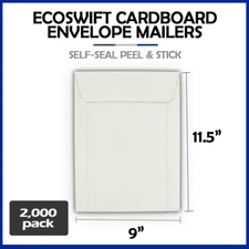 2000 - 9x11.5 EcoSwift Brand Self Seal Shipping Photo Cardboard Envelope Mailers