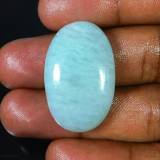 34.75Cts. 100% Natural Facet Amazonite Oval Cabochon Loose Gemstone
