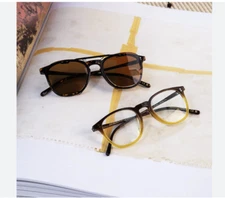 OLIVER PEOPLES FINLEY 1993 CLIP ON 50mm~ BROWN POLAR MSRP $264 Steve Carell'sFav