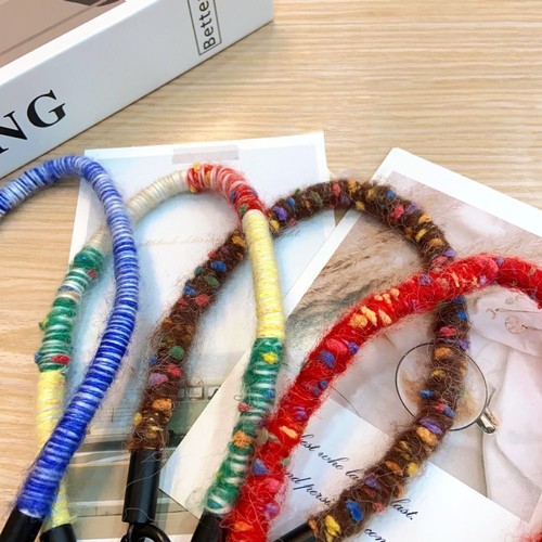Handwoven Mobile Phone Lanyard Fiber Hanging Rope Phone Wrist Straps - Photo 7 sur 19