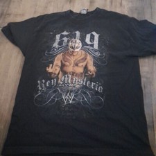 WWE SMACKDOWN 2007 Rey Mysteriou Wrestling Double Sided Print T-Shirt XL Teens