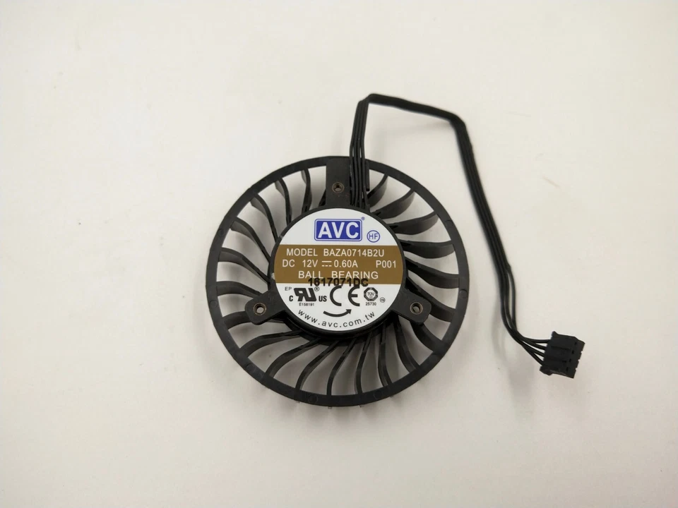 AVC BAZA0714B2U QUADRO P4000 M4000 Graphics Fan P001 P002 4-Pin - Image 3 of 4