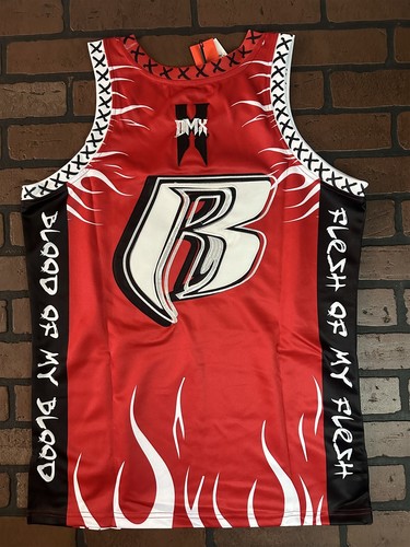 Camiseta deportiva de baloncesto DMX-Red Dark Man X Headgear Classics ~ nunca usada ~ S M L XL 2X 3X - Imagen 2 de 12