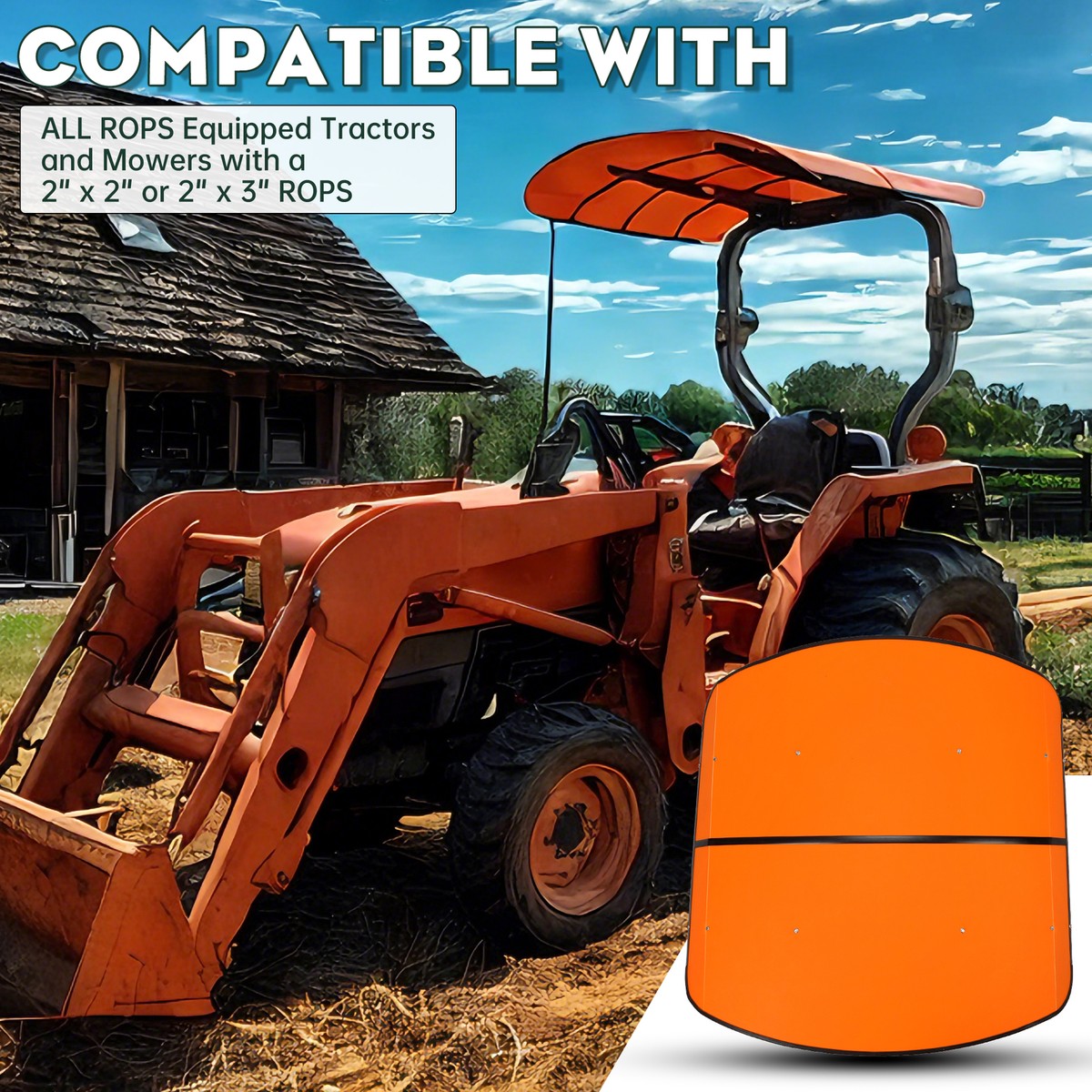 Sun Shield Tuff Top Tractor Canopy For ROPS 52