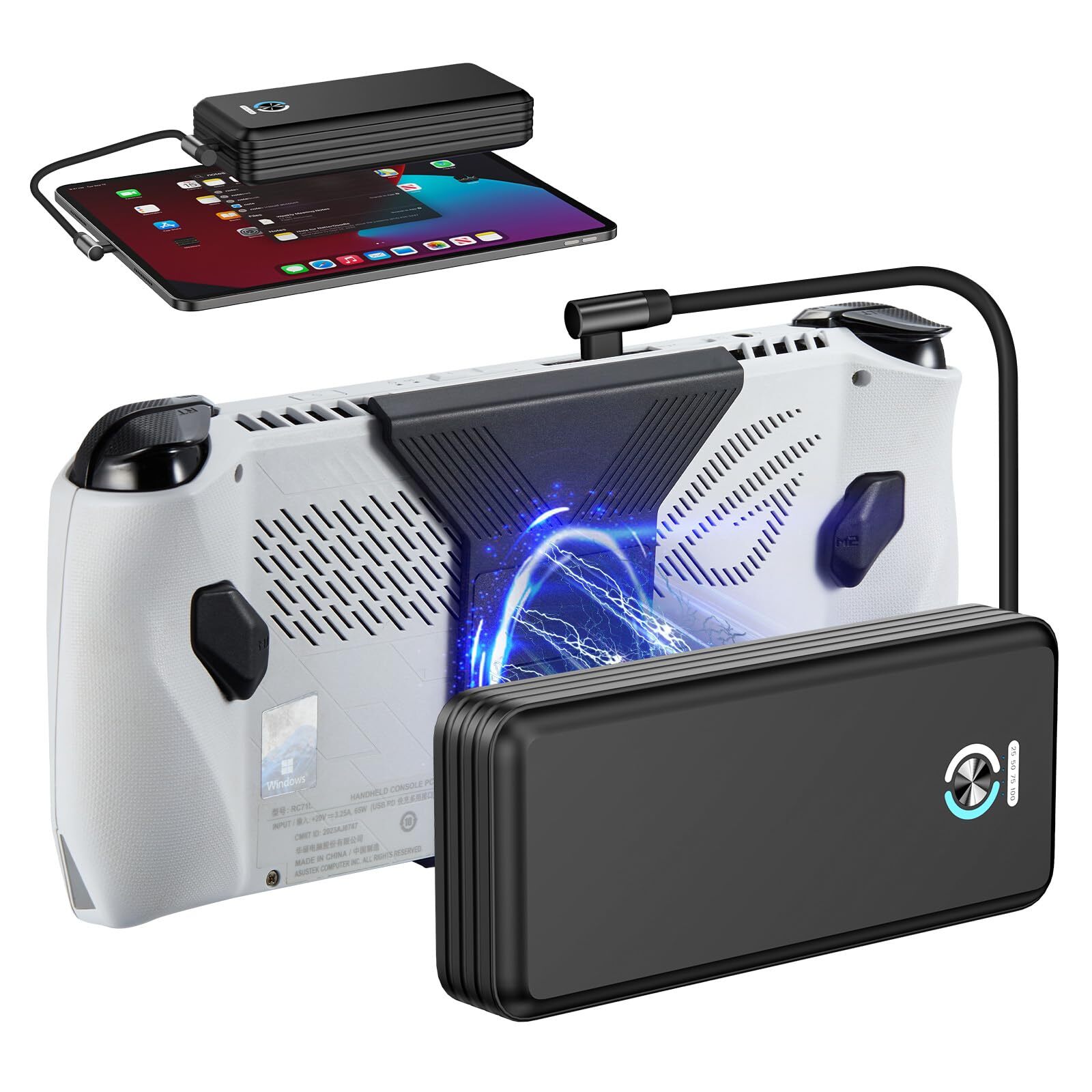 65W Fast Charging 20000mAh Magnetic Power Bank for ASUS ROG Ally Portable Battery-image