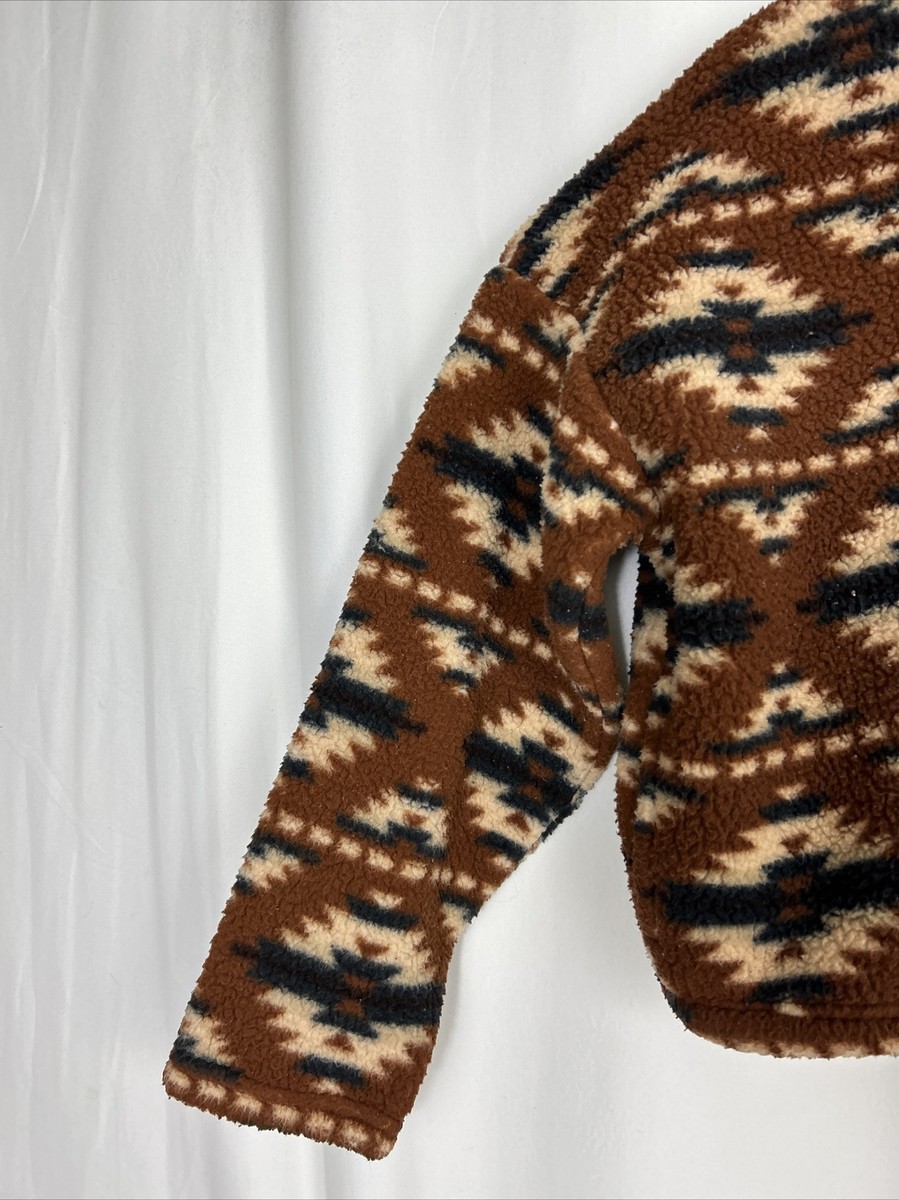 American Eagle Womens Large Oversized 1/4 Zip Fleece Crop
