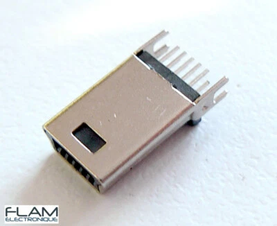 Connecteur Mini USB Male 10 broches / Mini USB 10 pins Connector to solder - Photo 1/4