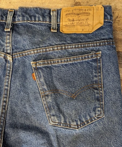 vtg 80s LEVIS 517 USA MADE  20517-0217 Jeans Bootcut ORANGE TAB 38x30 #A39
