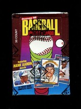 1986 Donruss Baseball Unopened Wax Box Wrapped FASC From a Sealed Case